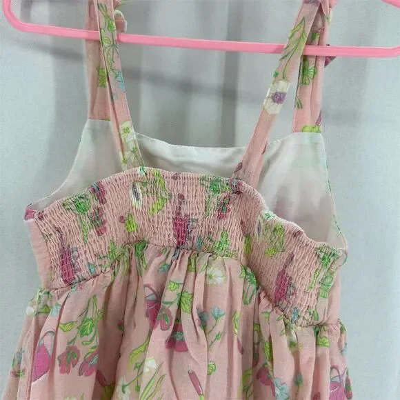 Sigrid Olsen Girls Floral Sundress Pink Size 4 Sleeveless Spring Twirl - Picture 6 of 11